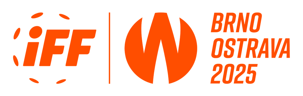 Logo des Floorball-Weltverbands für die Weltmeisterschaft der Damen 2025 in Brno und Ostrava