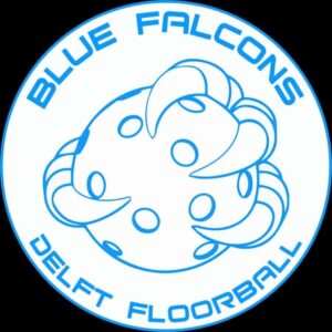 Logo of the floorball team Blue Falcons Delft